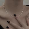 Collar Simple de Frijoles Arcoíris Moda Elegante para Mujer ins Nicho Cadena de Cuello Estilo Coreano Distintivo Dulce Cool Cadena para Suéter Trendy