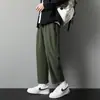 Pantalones deportivos holgados versátiles de moda para hombre Verano Delgados Rectos de Pierna Ancha Pantalones Capri de Seda Helada con Caída para Hombre