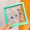 Conjunto de Colar Infantil Frozen Elsa Pulseira de Pérolas Brinco Clip Menina Presente Dia das Crianças Explosões
