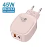 Carregador de Celular Oval Ac Multi-Porta Adaptador de Energia 5V2A12W Carregador Rápido Pd25W+Qc3.0
