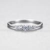 Anillo de plata esterlina s925 para mujer, versión coreana, sencillo, pequeño y fresco, con microdiamantes, red roja plegable, joyería al por mayor.