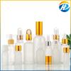 Venta al por mayor de botellas de esencia de vidrio esmerilado de 5 a 100 ml, botella con gotero de 30 ml y 50 ml, botella de esencia para cosméticos, subembotellado.