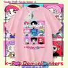 Caçadores de Demônios da Amazon Kpop Caçadores de Demônios Camiseta Gola Redonda Manga Curta Casual Solta Top Infantil