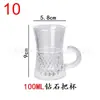 Taza con asa de cristal engrosado taza de café americana en relieve platillo juego de tazas de té negro turco resistente al calor taza de té exquisita