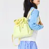 Mochila com Cordão de Design Nicho Estilo Japonês para Mulheres, Bolsa Casual de Viagem, Mochila Funcional para Exterior, Necessaire de Viagem