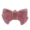 Bolso de Mano con Lazo Transfronterizo Bolso de Noche con Incrustaciones de Diamantes Bolso de Mano para Mujer con Diamantes Completos Bolso Pequeño para Cosméticos