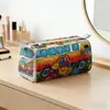 Transfronterizo 26 Sitios Independientes Temu Transfronterizo Multicolor Estampado Acolchado Bolsa de Maquillaje de Viaje Portátil Bolsa de Almacenamiento Multifuncional