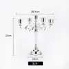 Suporte de Velas Estilo Europeu com Uma, Três ou Cinco Cabeças, Suporte de Velas de Haste Longa para Casamentos, Jantares à Luz de Velas, Hotéis, Aniversários e Decoração de Casa
