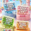 Chaveiro ornamento brinquedo de teclado criativo para alívio do estresse com 26 teclas, acessório de bolsa pequena para casais, brinquedo de desenho animado no atacado