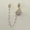 Alta retención de color diy accesorios de cristal colgante de copo de nieve cadena pulsera deslizante de terraplén de mariposa collar accesorios de cuerda hechos a mano