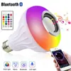 Lâmpada Musical Bluetooth Colorida Lâmpada de Luz Musical Inteligente E27 Sem Fio App com Controle Remoto Luz de Palco Sinfonia