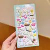 Adesivos de Bolha 3D Relevo Desenho Animado Criativos Fofos Adesivos Adesivos de Cristal para Decoração de Diário