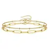 Europeu e Americano Transfronteiriço Boêmio Normcore Joias de Mão Corrente de Metal Conjunto Feminino 6 Corrente Multicamadas Pulseiras Simples