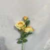 3 Rosas de Esquina Retro Francesas, Rosas Retro, Flores Artificiales Accesorios para Fotos, Rosas Francesas Estilo Pintura al Óleo