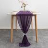Camino de mesa de gasa estilo europeo Nuevo camino de mesa sencillo de color sólido decoración de mesa de boda de hotel fabricantes de camino de mesa de boda