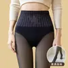 Medias Brillantes para Otoño e Invierno, Nuevo Estilo Hada de las Flores Forradas de Felpa, Control de Abdomen, Levantamiento de Glúteos, Efecto Pierna Desnuda, Leggings con Aspecto Nude, Medias