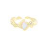 1168 Anillo de piedra lunar irregular geométrico de diseño nicho de lujo ligero estilo coreano INS plata esterlina S925 anillo para mujer