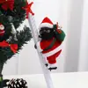 Nova Escada de Escalada Elétrica Preta Vermelha do Papai Noel Brinquedo Infantil Decorações de Janela de Casa de Natal 2023