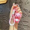 Llavero de Oso de Crema Goteando Original Lindo Llavero de Muñeco de Oso de Dibujos Animados Colgante de Bolsa para Pareja Regalo