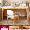 Estantería de Escritorio Mesa Integrada Habitación de Niñas Mesa de Computadora para el Hogar con Cajones Patas de Madera Maciza Pared Mesa de Estudio para Estudiantes