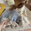Suéter infantil, unissex, malha casual espessa, novo estilo de inverno 2026, suéter de desenho animado para bebê, camada base quente