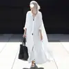 Nueva camisa de botones de imitación de algodón estilo europeo y americano, salida de playa, cubierta para traje de baño, cárdigan largo para mujer
