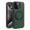 Capa de Couro Magnética de Alta Qualidade para Celular Apple 18Promax Capa Protetora Ip15 Novo Suporte Giratório
