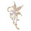 Broche de Cristal Feminino Personalizado de Alta Qualidade, Alfinete Exquisito Anti-Exposição, Acessório Versátil para Terno