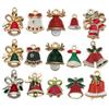 140 Desenhos animados Óleo Gota Liga Santa Elk Árvore Floco de Neve DIY Brincos Pulseira Pingente Jóias Acessórios
