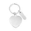 Chaveiro de aço inoxidável em branco transfronteiriço material de impressão a laser colorida presente de feriado gravação chaveiro de metal atacado