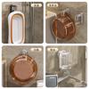 Gancho Sin Taladro Estante para Lavabo de Baño Fuerte Sin Rastro Montado en Pared Almacenamiento Estante de Almacenamiento con Ventosa Lavabo Colgante para Baño