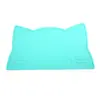 Nuevo estilo Xiaohua - Mantel individual de silicona con forma de cara de gato, apto para uso alimentario, antideslizante, resistente al desgaste, fácil de limpiar, para niños y bebés