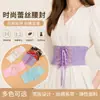 Cinturón de encaje transparente de cintura transfronterizo europeo y americano para mujer, cinturón ancho decorativo versátil para vestidos, cinturón elástico extensible