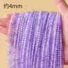 Contas redondas de cristal natural de 4 mm, contas de cristal semiacabadas em formato de tira longa, contas soltas para fazer joias DIY, atacado do fabricante