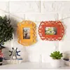 Marco de fotos de madera exclusivo transfronterizo manualidades decorativas pintura DIY ventana calada en hueco flor mini marco pieza de madera colgante