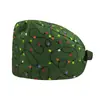 [En Stock] Gorro Quirúrgico Transfronterizo de Amazon para Personal Médico Oral y Dental Dibujo Animado Gorro de Enfermera Navideño