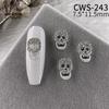Joyería para decoración de uñas con diamantes 2024, nuevo estilo retro oscuro de Halloween, personalidad de araña, accesorios de aleación de calavera para uñas