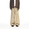 Ropa para Hombre Maple House / Pantalones de Trabajo Casuales Largos Rectos Sueltos Pierna Ancha con Cordón y Múltiples Bolsillos Estilo Retro Americano, Unisex