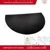 Tapete para lareira de fibra de vidro semicircular de 24*42 polegadas, tapete para lareira à prova de fogo de silicone, tapete para piso de lareira interna