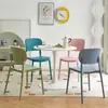 Silla de plástico, silla con respaldo engrosado de restaurante nórdico, silla para mesa de comedor en casa, silla de comedor comercial, taburete moderno simple