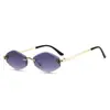 Populares Gafas de Sol Decorativas de Guepardo Sin Montura con Borde Cortado Gafas de Sol de Moda Transfronterizas Europeas y Americanas Gafas de Sol Pequeñas para Mujer