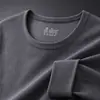 Top de Otoño Térmico de Felpa para Hombre de Manga Larga, Capa Base Espesa Cepillada, Top Calentador de Invierno
