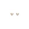 Aretes Corazón Completamente Incrustados con Diamantes para Mujer, Diseño de Nicho de Lujo Ligero, Aretes en Forma de Corazón Incrustados con Circonita, Versátiles Aretes para el Trabajo al por Mayor