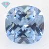 Huagang gema fertilizante cuadrado 106# Pico azul piedra desnuda sintética anillo de gema azul claro con uña uña