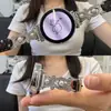 [Correa] Adecuada para Huawei Bracelet Gt7 Watch6 Polvo Brillante Diamante Brillante Cuentas de Doble Pez Pulsera para Mujer de Lujo Ligero