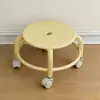 Taburete con Ruedas Giratorias Dopan, Taburete Redondo Pequeño con Ruedas, Resistente y Duradero, Adecuado para Uso Doméstico y Niños de Preescolar