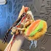 Accesorios Creativos para Colgante de Bolso Serie Miu Peluche Gourmet DIY Llavero Muñeco Colgante Pequeño Pareja Hamburguesa Mochila Escolar