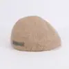 Novo Boina Estilo Coreano Ins com Design de Usar ao Contrário, Chapéu de Aba para Outono e Inverno, Versátil e Afina o Rosto, Chapéu de Pintor Artístico