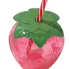 Venta Directa de Fábrica Vaso Desechable de Plástico para Popote Taza para Té de Leche Jugo Bebida Celebridad de Internet Forma Creativa Vaso de Fresa