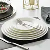 Prato Raso Ocidental de Porcelana Fina Cinco Estrelas para Casa, Prato de Bife, Prato para Pratos Frios, Prato para Doces, Prato para Café da Manhã, Base para Prato, Prato Raso de Cerâmica